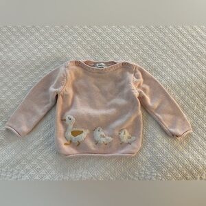Joules brand sweater with knit ducks